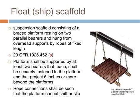 how is float scaffold supported