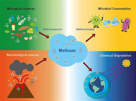how is methane formed in nature