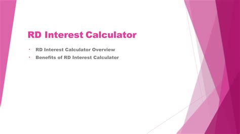how is rd interest calculated