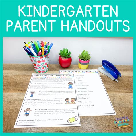 How Kindergarten Parent Handouts Can Encourage Skills Practice Kindergarten Handouts - Kindergarten Handouts