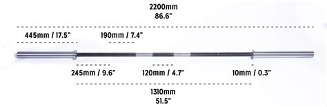 how long is an olympic bar