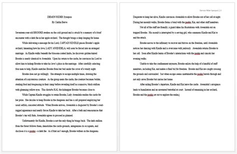 how long should a plot summary be