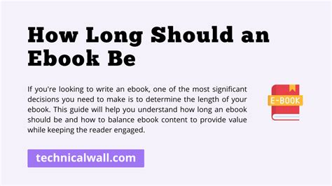 how long should an ebook be