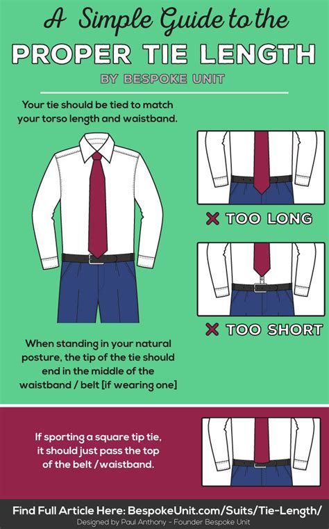 how long tie should be