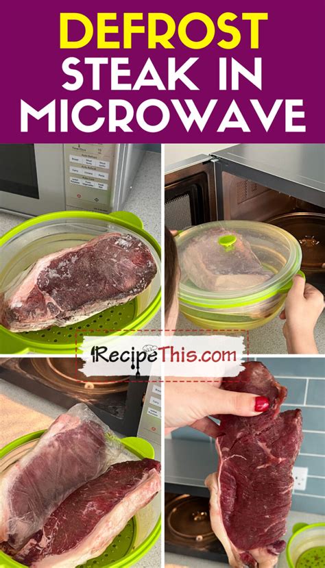 how long to defrost steak in microwave