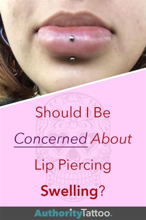 how long will lip piercing be swollen
