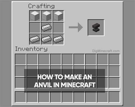 how make a anvil in minecraft