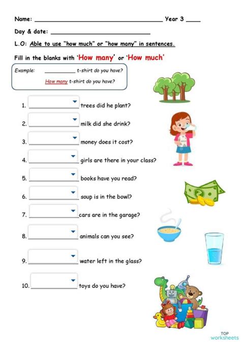 how many and how much questions