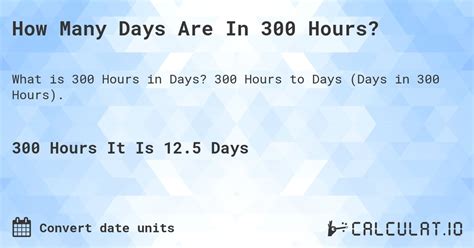 How Many Hours In 300 Minutes