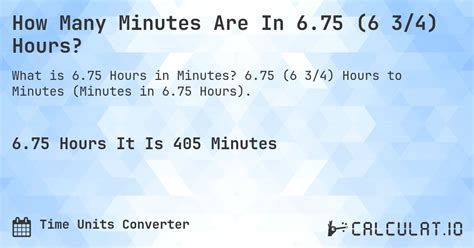 How Many Hours Is 75 Minutes