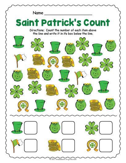 How Many St Patricku0027s Day Counting 1 Worksheet Writing Numbers Worksheet 1 20 - Writing Numbers Worksheet 1 20