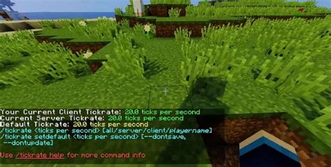 how many ticks is a second in minecraft