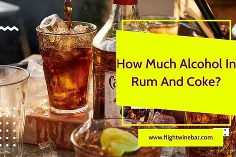 how much alcohol in rum and coke