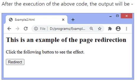 how redirect page in javascript