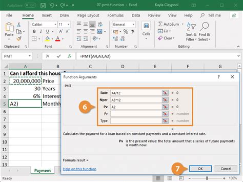 how to enter pmt function in excel