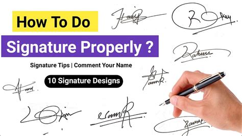 how should be the signature