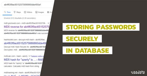 how store password in database
