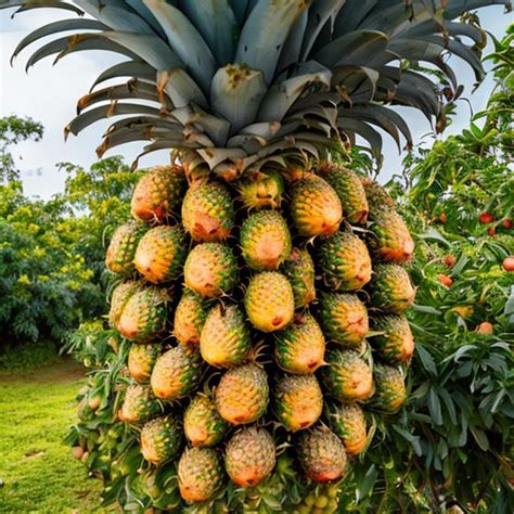 how tall is a pineapple tree