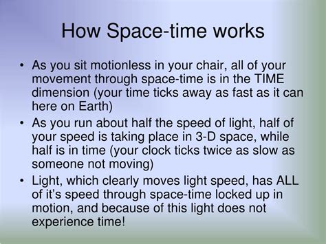 how time works in space