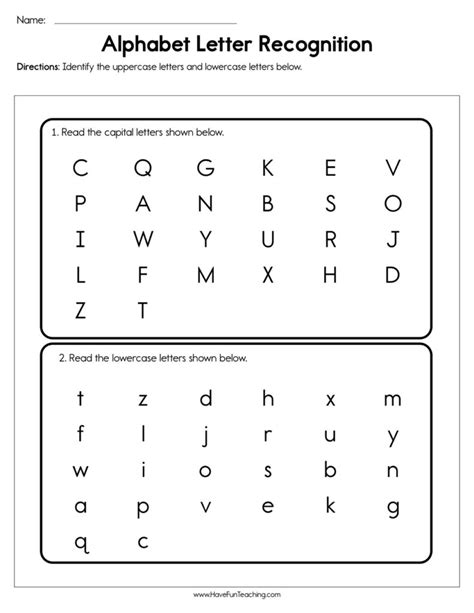 How To 30 Creative Letter Recognition Worksheets For Kindergarten Letter Recognition Worksheets - Kindergarten Letter Recognition Worksheets