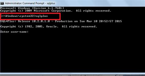 how to access sqlplus from command prompt