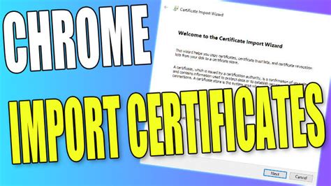 how to add a certificate to chrome