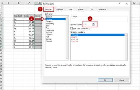 how to add a decimal in excel