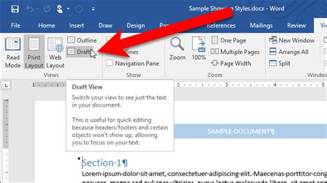how to add draft to word document