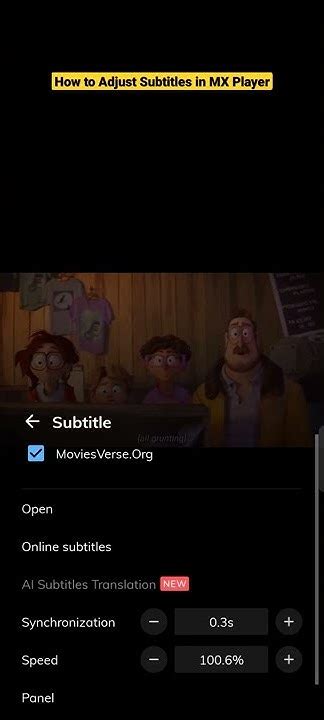 how to adjust subtitles in mx player