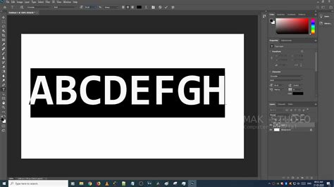 how to adjust text size in photoshop