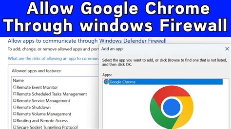 how to allow chrome through firewall