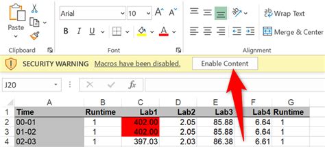 how to agree macros in spreadsheet