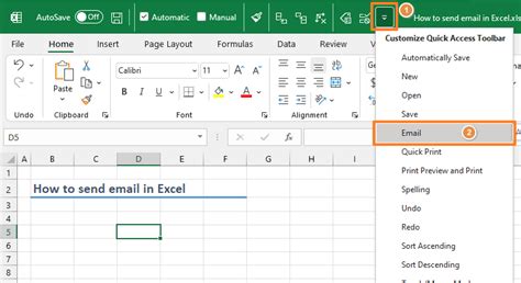 how to attach email in excel file