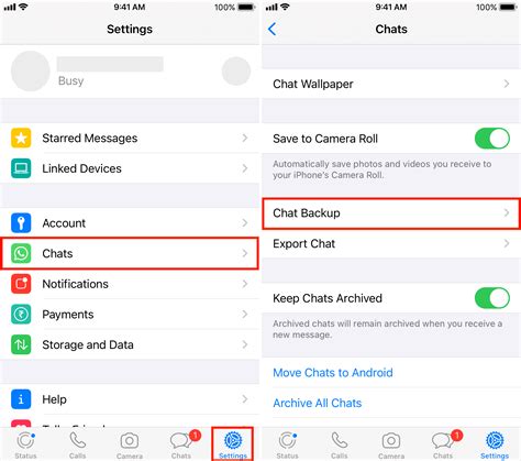 how to backup whatsapp chat in iphone