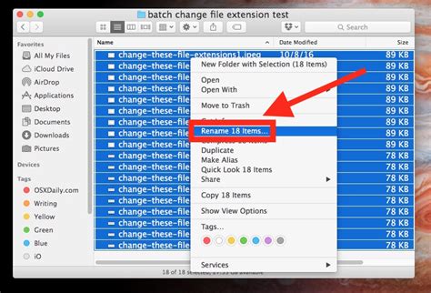 how to batch rename file extensions