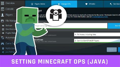 how to be admin in minecraft server
