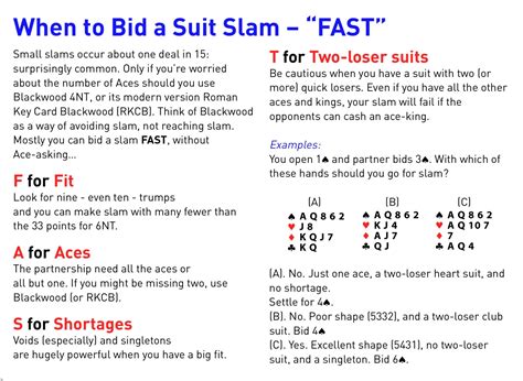 how to bid slam in bridge