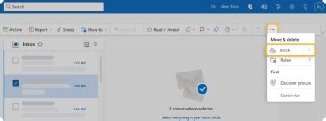 how to block a hotmail email