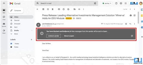 how to block the email id