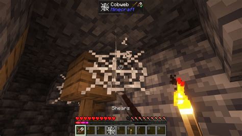 how to break cobwebs in minecraft