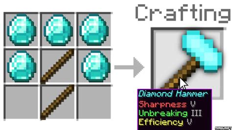 how to build a hammer in minecraft