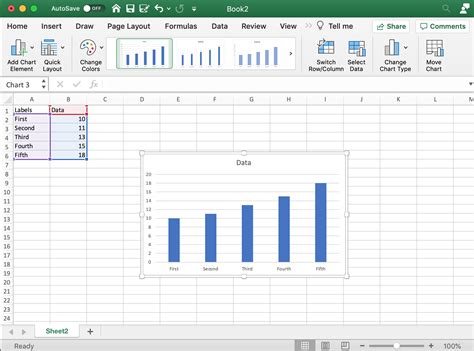 how to build bar chart in excel