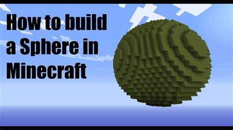 how to build sphere in minecraft