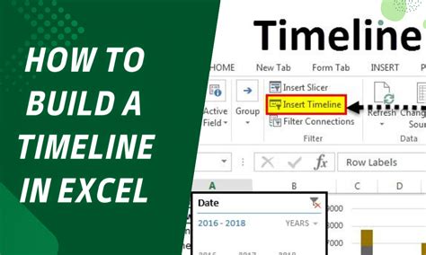 how to build timeline in excel