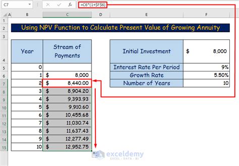how to calculate annuity in excel