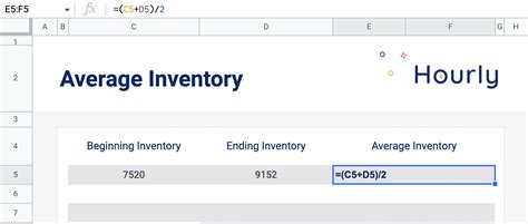 how to calculate average inventory in excel