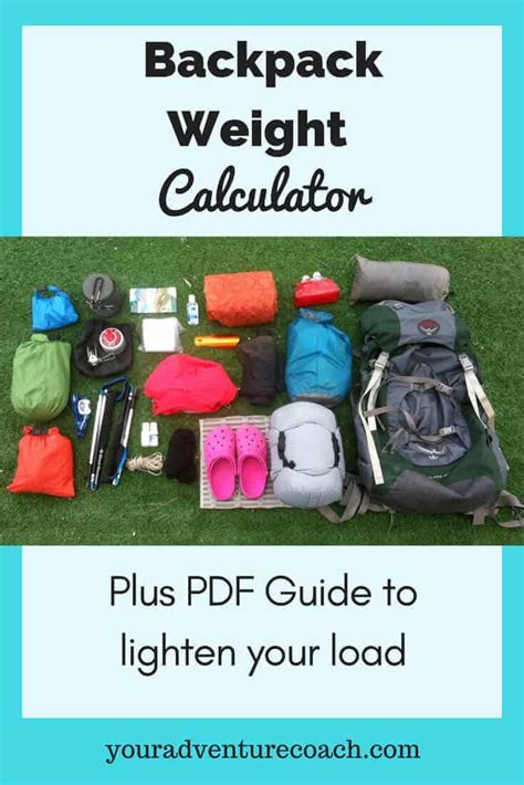 How To Calculate Backpack Weight With Lighterpack Backpacking Weight Calculator - Backpacking Weight Calculator