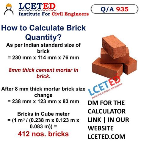 how to calculate brick quantity in wall