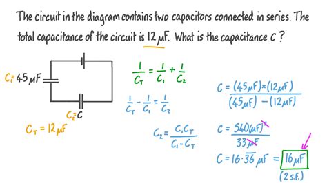 how to calculate capacitance in series