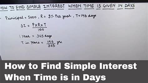 how to calculate days in simple interest